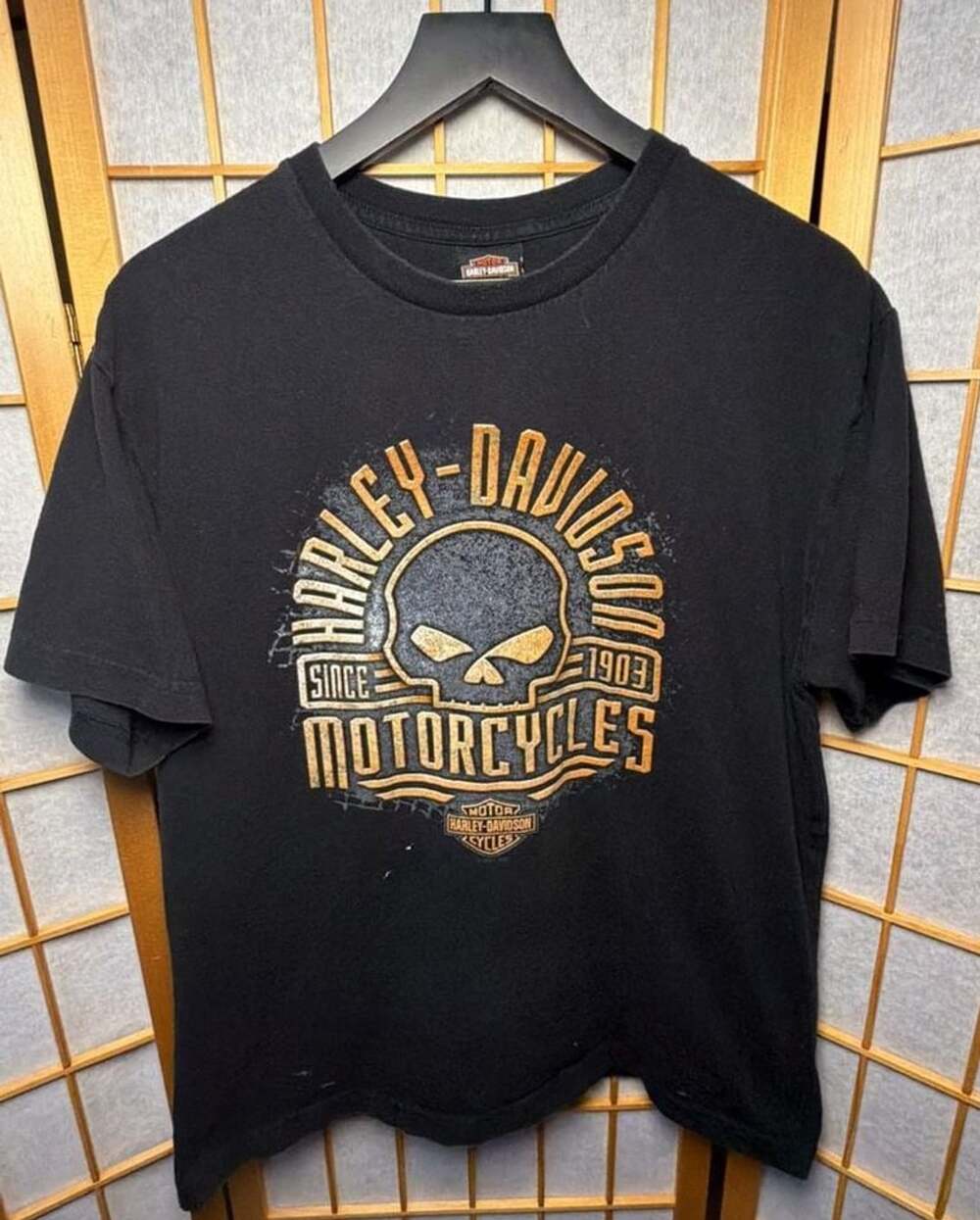 2000’s Harley-Davidson Doc's Shawano County WI Skull Graphic T-Shirt Black